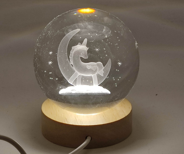 Hologrammkugel - Einhorn